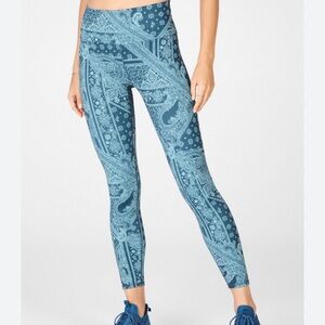Fabletics Powerhold high waisted bandana athletic workout women’s legging Size L